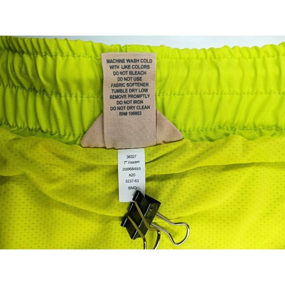 Duluth Trading Pier Genius Swim Trunks 3XL XXXL Yellow Tan Colorblock Lined - Picture 11 of 11
